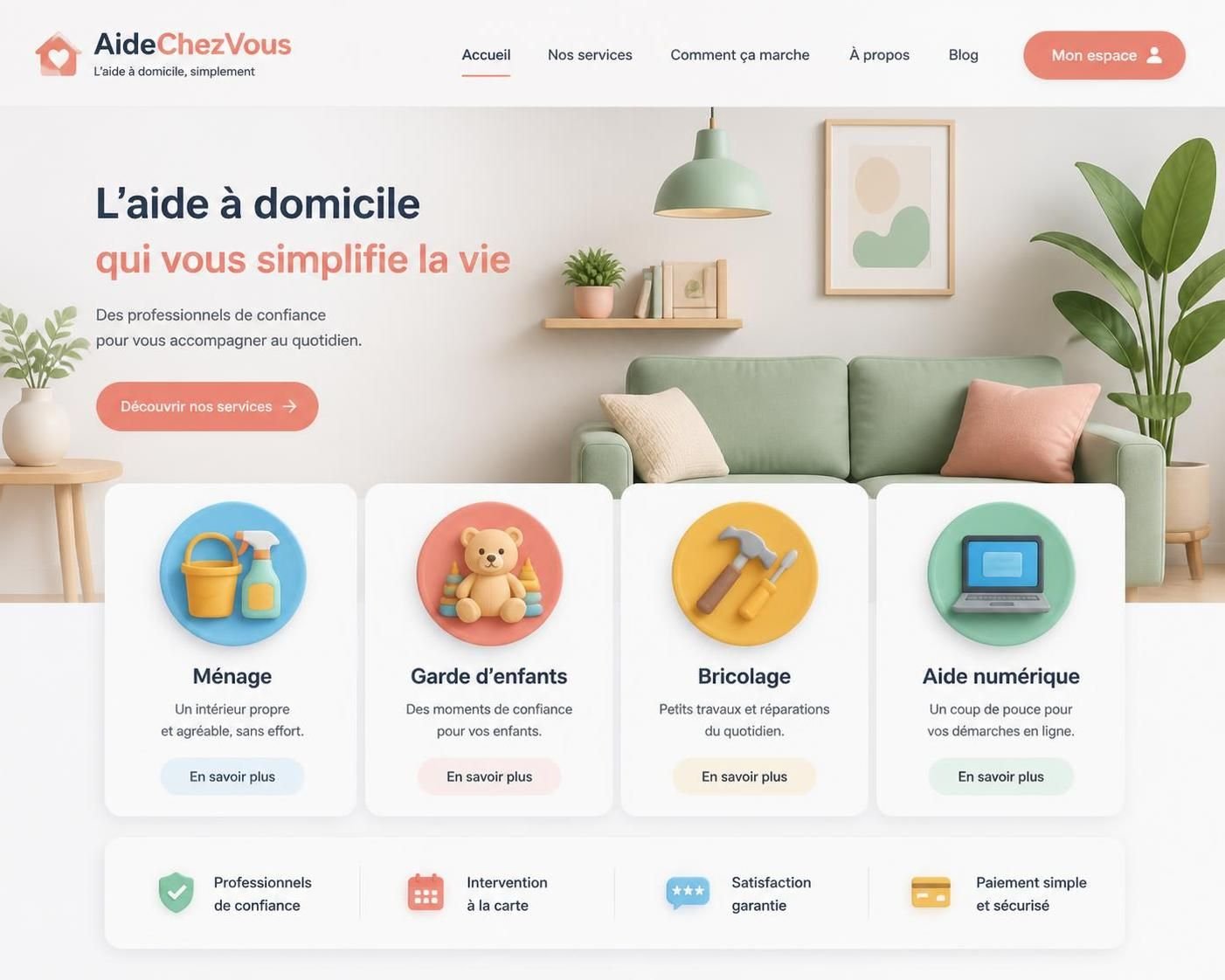 explorez en détail les services authentiques proposés par cette plateforme d'aide en ligne à domicile, conçue pour faciliter votre quotidien avec des solutions personnalisées et fiables.